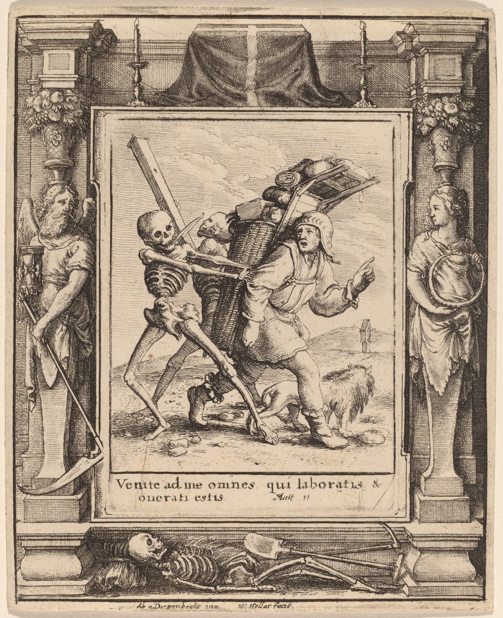 Peddler av Wenceslaus Hollar after Hans Holbein the Younger after Abraham van Diepenbeeck