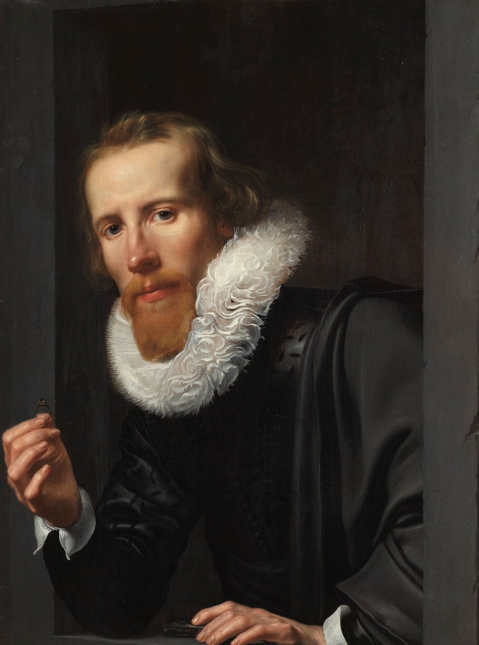 Portrett av en gullsmed, sannsynligvis Bartholomeus Jansz van Assendelft, 1617 av Werner van den Valckert