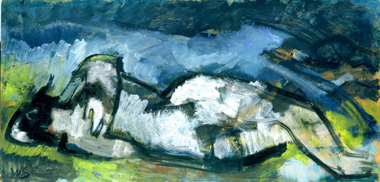 Natt, 1961 (olje og tempera på panel) av Werner Scholz