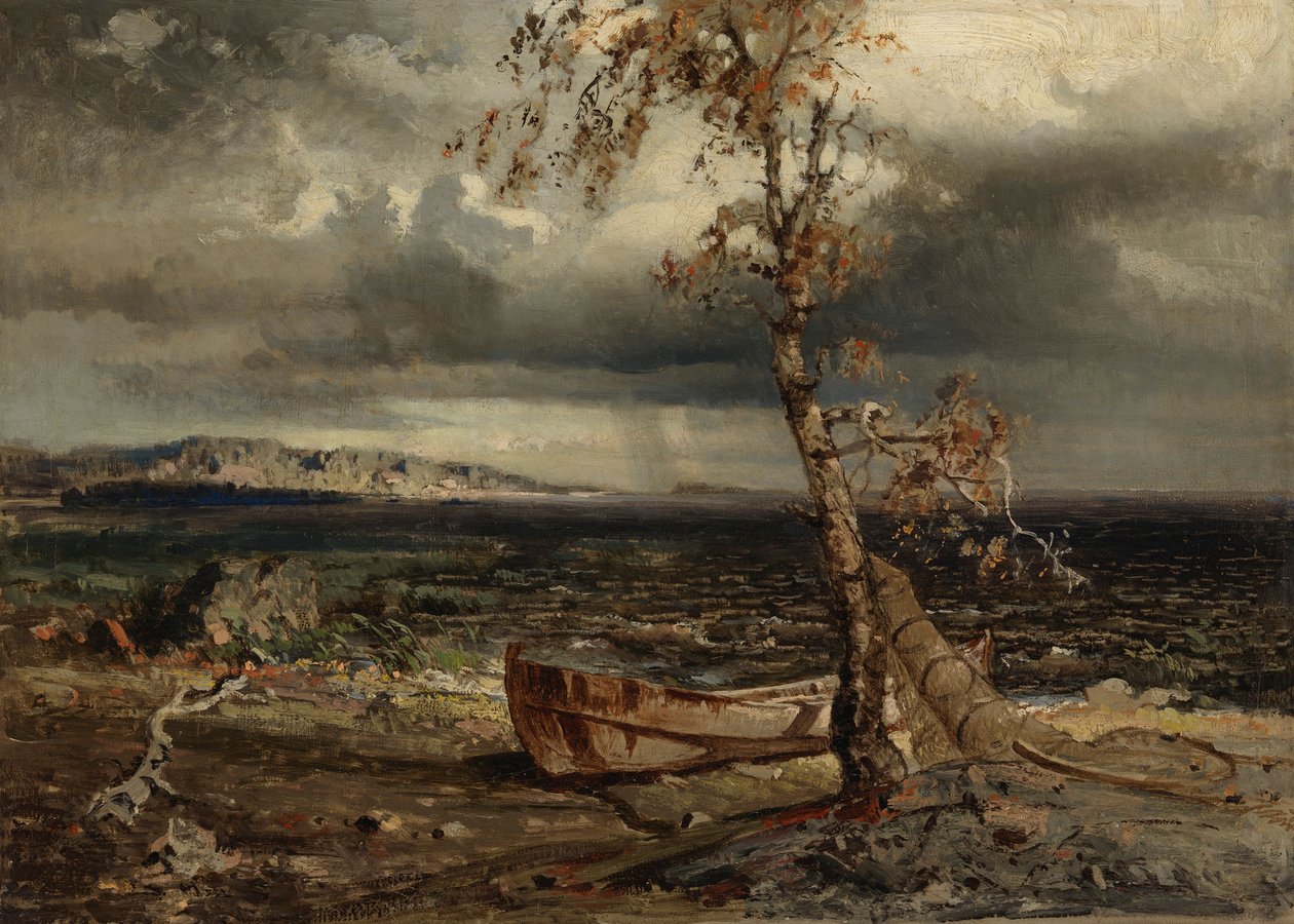 Storm på Näsijärvi-sjøen av Werner Holmberg