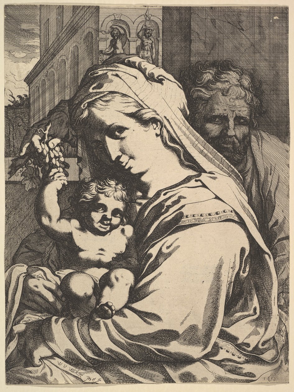 Den hellige familie, 1612. av Werner Jacobsz. van den Valckert