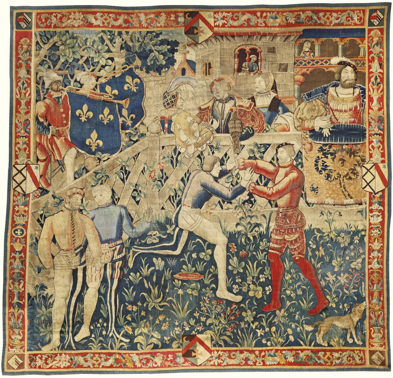 Møtet mellom konger Henry VIII og kong Francis I-teppe, ca. 1520 av West European Applied Art