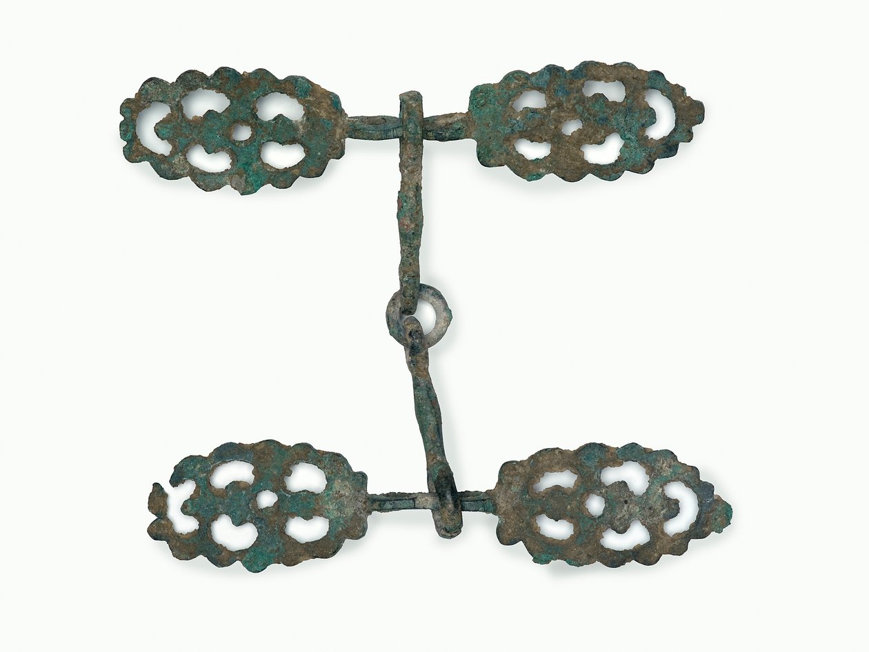 Hestehodelag (bronse) av Western Zhou Dynasty Chinese School