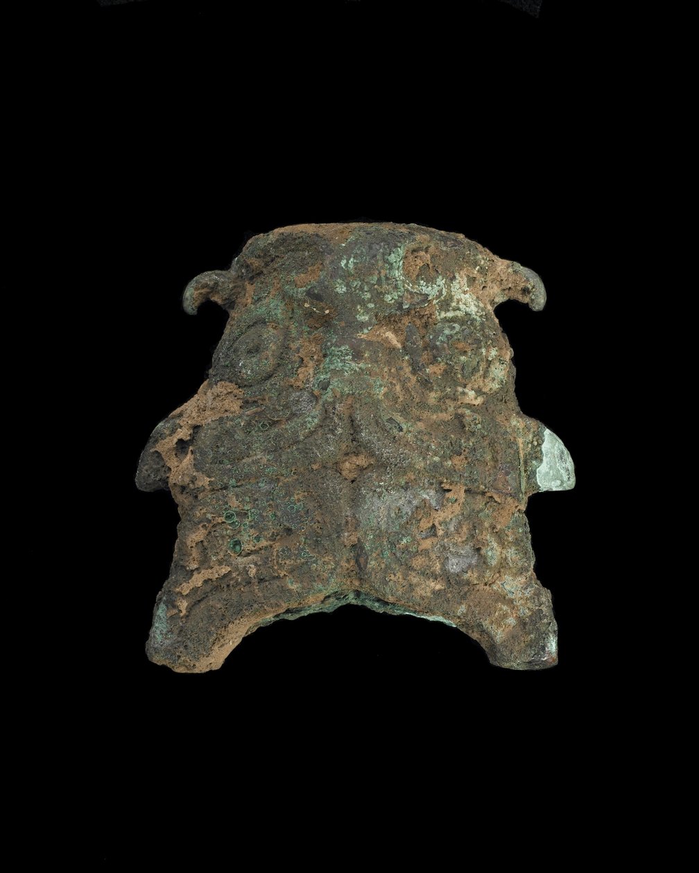 Ornament: grotesk dyremaske (bronse) av Western Zhou Dynasty Chinese School