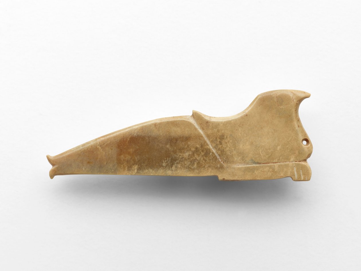 Anheng i form av en fugl, ca. 1050-c. 950 f.Kr. (jade) av Western Zhou Dynasty Chinese School