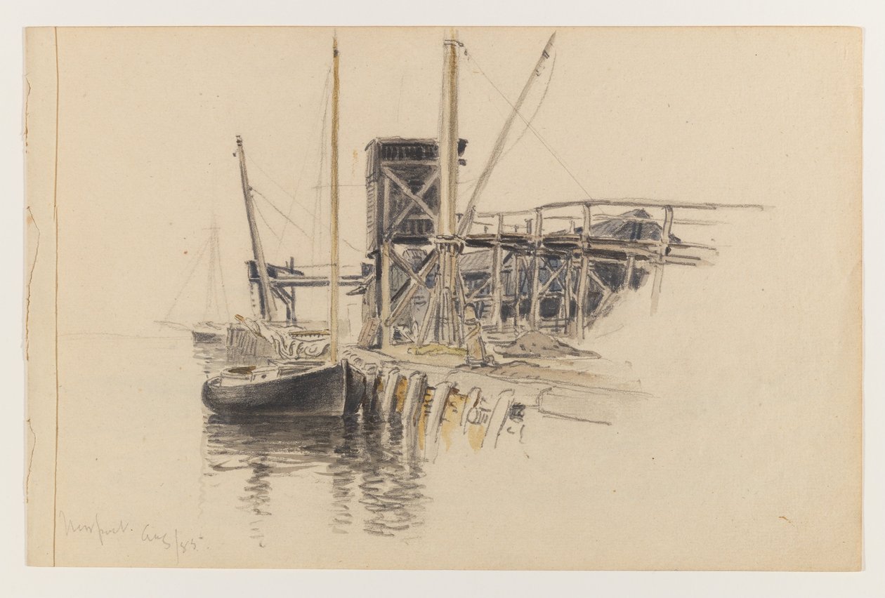 Seilbåt Docked, Newport av Whitney Warren