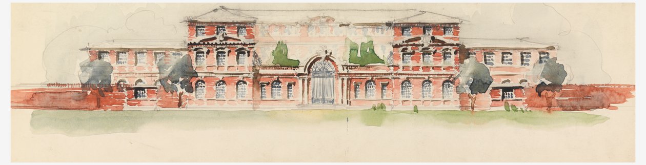 Hearst School for Girls: The Elevation of the Main Building av Whitney Warren Jr.