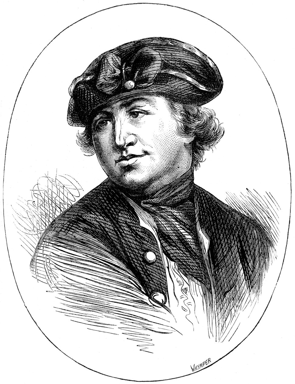 Commodore Robert Hopkins, amerikansk sjøkommandør, fra et trykk fra 1776, c1880 av Whymper
