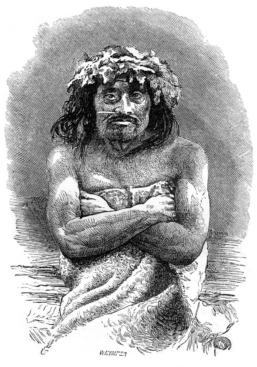 Urfolk på Vancouver Island, British Columbia, 1800-tallet. av Whymper