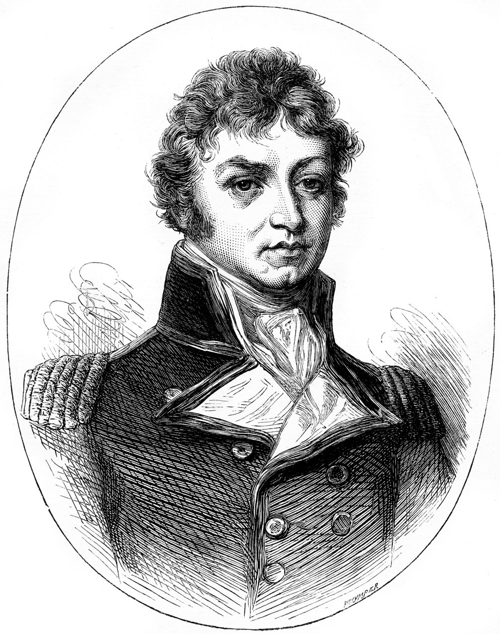 Sir Philip Broke, britisk marineoffiser, 1815 c1880. av Whymper