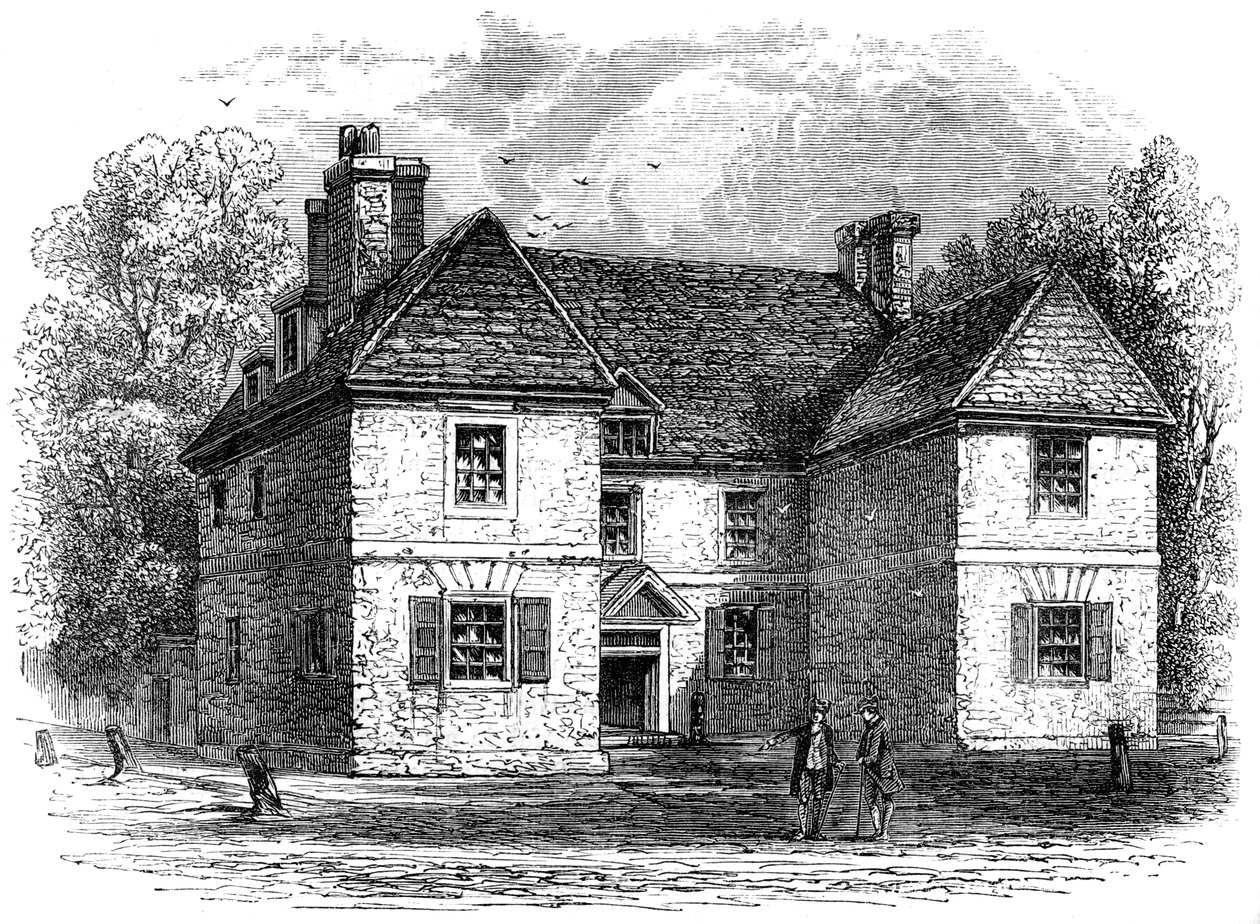 William Penns House, Philadelphia, Pennsylvania, sent på 1600-tallet - begynnelsen av 1700-tallet c1880 av Whymper