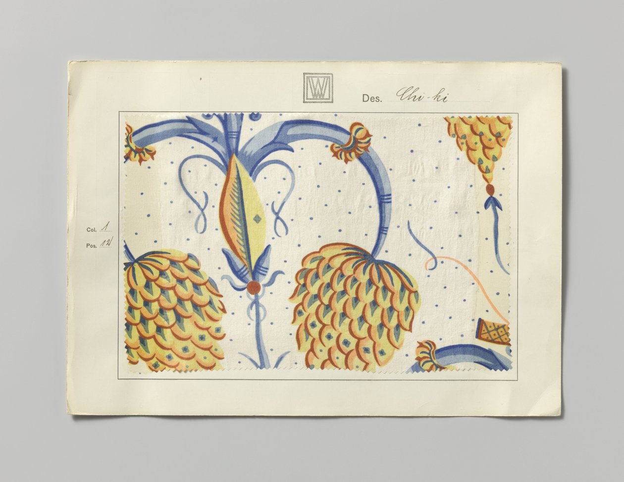 Stål med trykt side, design Chi-ki av Wiener Werkstätte
