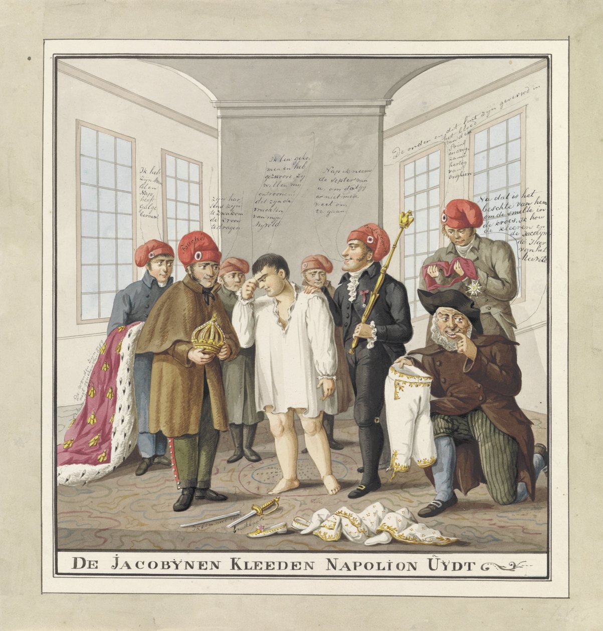 Napoleon kledd av jakobinerne, 1815 The Jacobin Cloth Napolion Uijdt (tittel på objekt) av Wijnand Esser