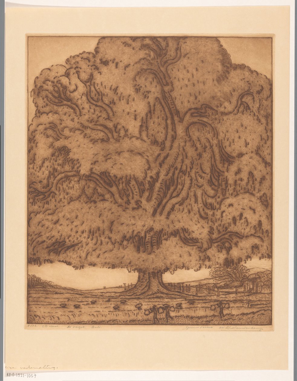 The Harvest, Bali (original tittel på objekt) av Wijnand Otto Jan Nieuwenkamp (signed by artist)