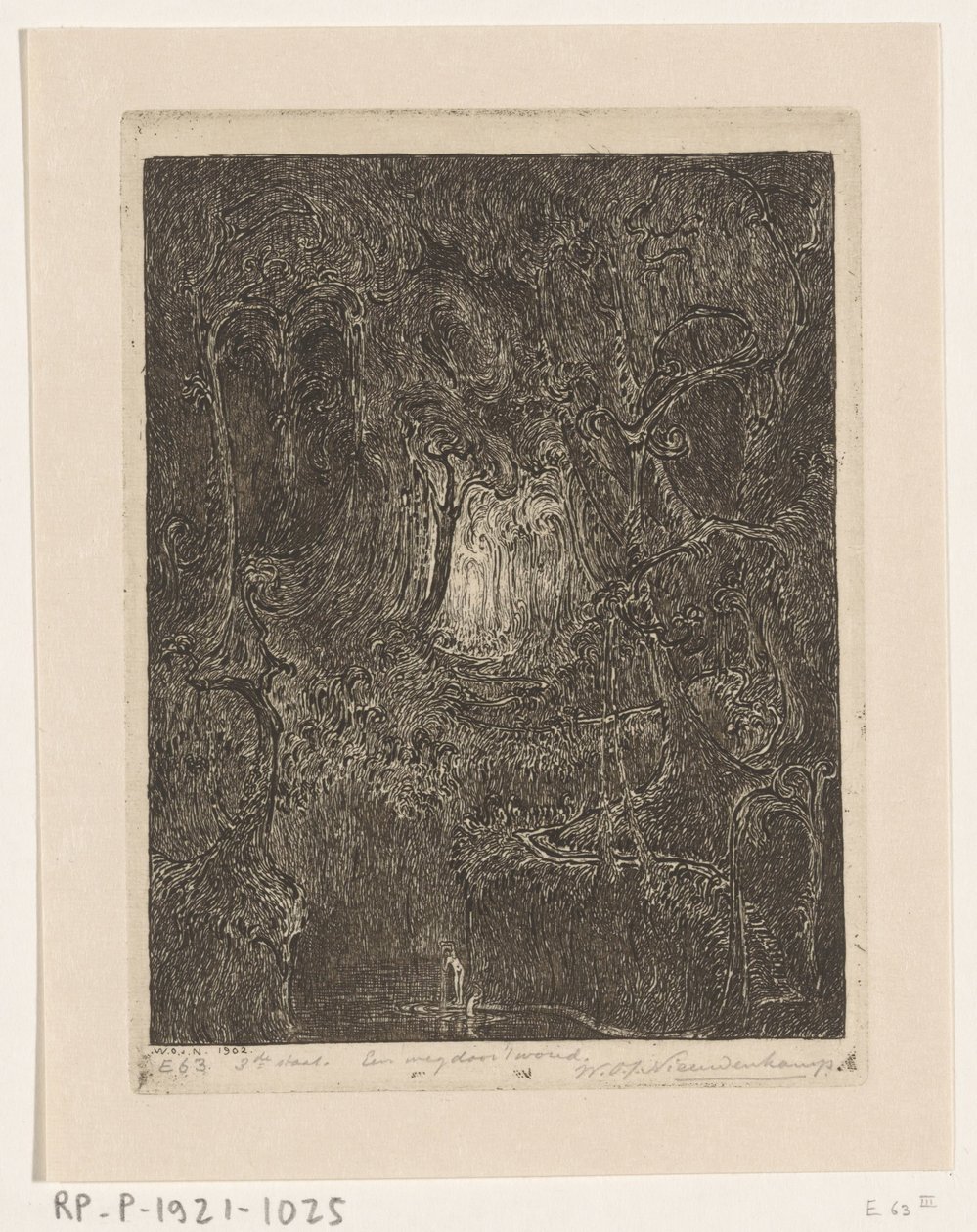 Jungel i Java En vei gjennom skogen (original tittel) av Wijnand Otto Jan Nieuwenkamp (signed by artist)