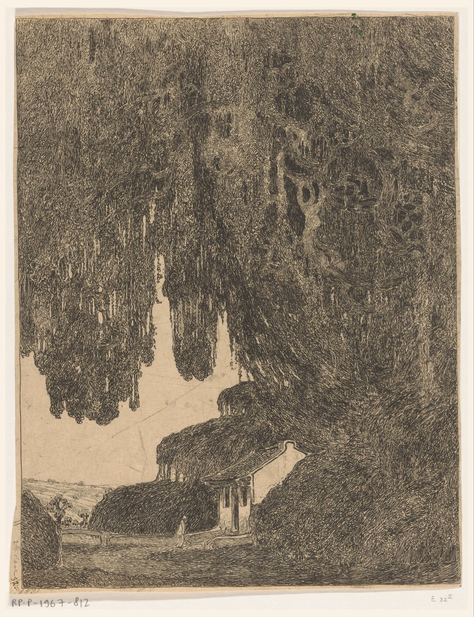 Kinesisk kapell nær Semarang på Java Kinesisk sted for tilbedelse (original tittel) av Wijnand Otto Jan Nieuwenkamp