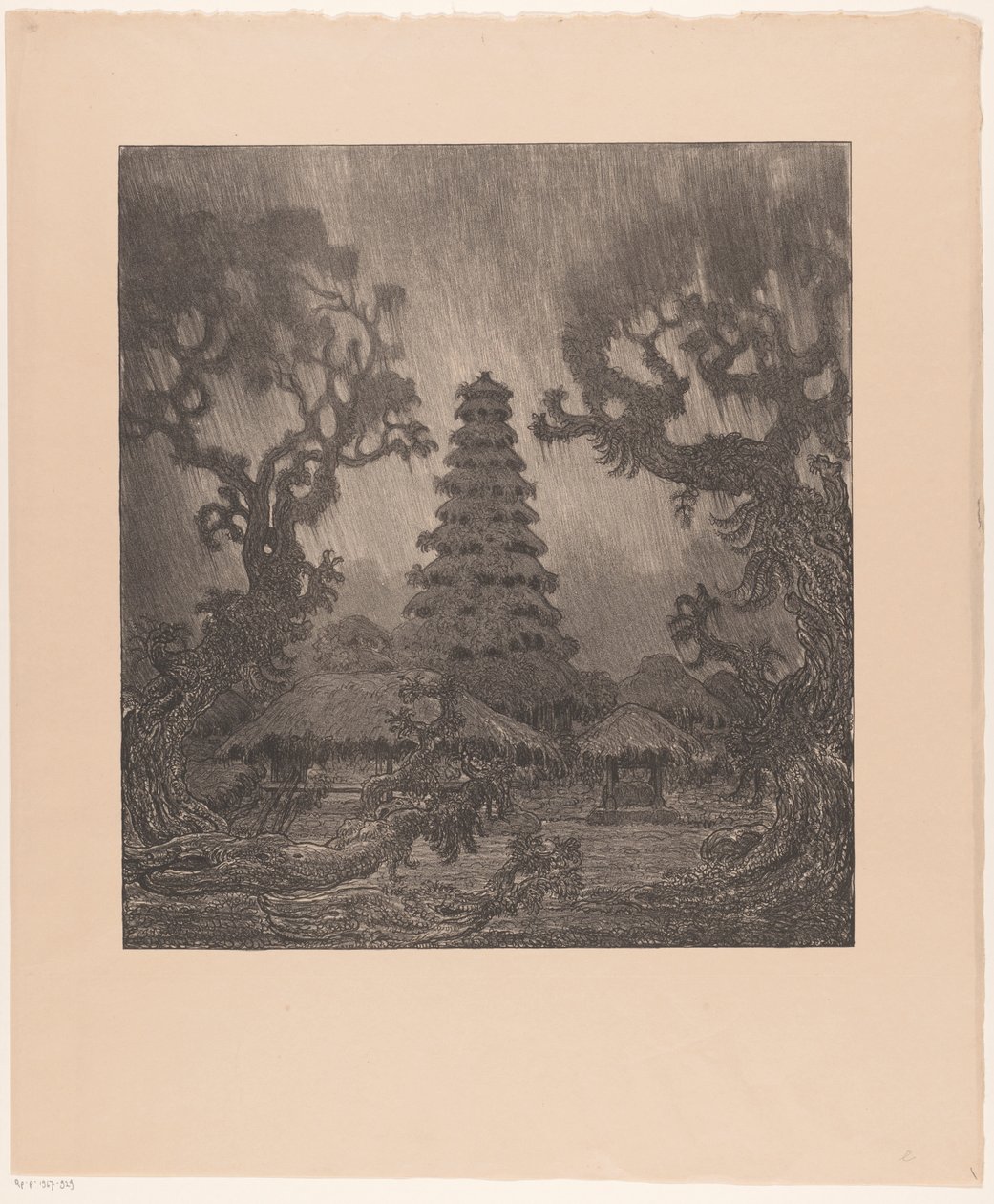 Pagoda in the Rain A Temple in the Rain (original tittel) av Wijnand Otto Jan Nieuwenkamp