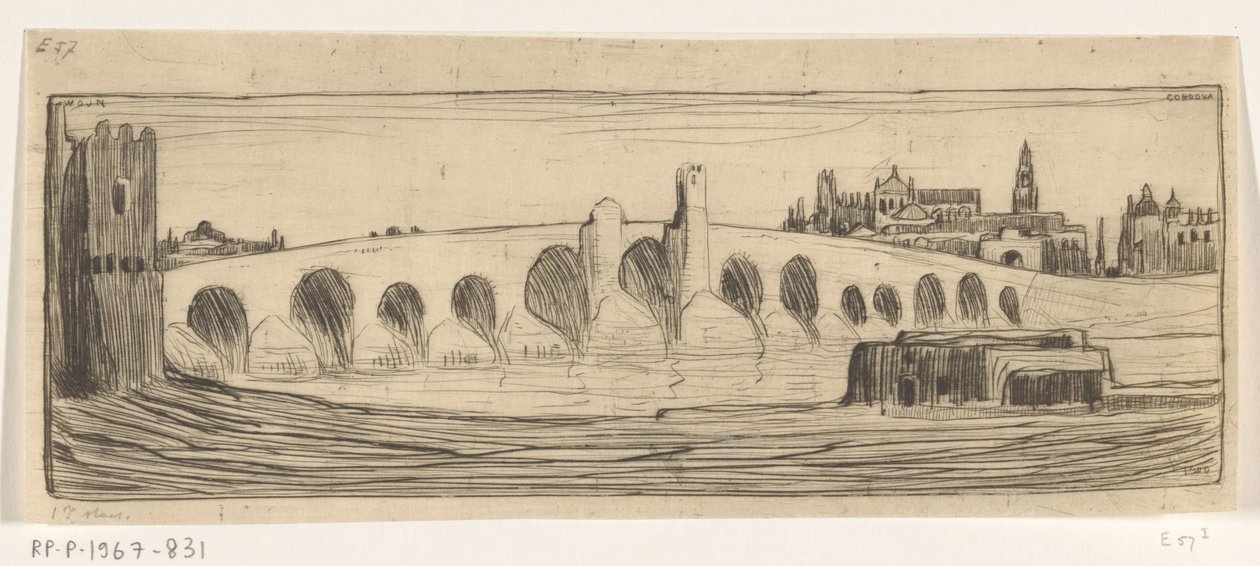 Romeinse brug over Guadalquivir i Cordoba Brug te Cordova (original tittel) av Wijnand Otto Jan Nieuwenkamp