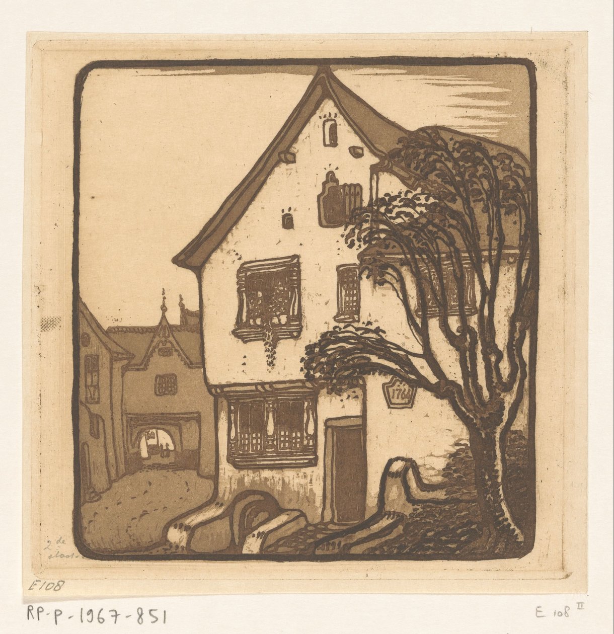 Gate i en by ved Mosel På Mosel (original tittel) av Wijnand Otto Jan Nieuwenkamp