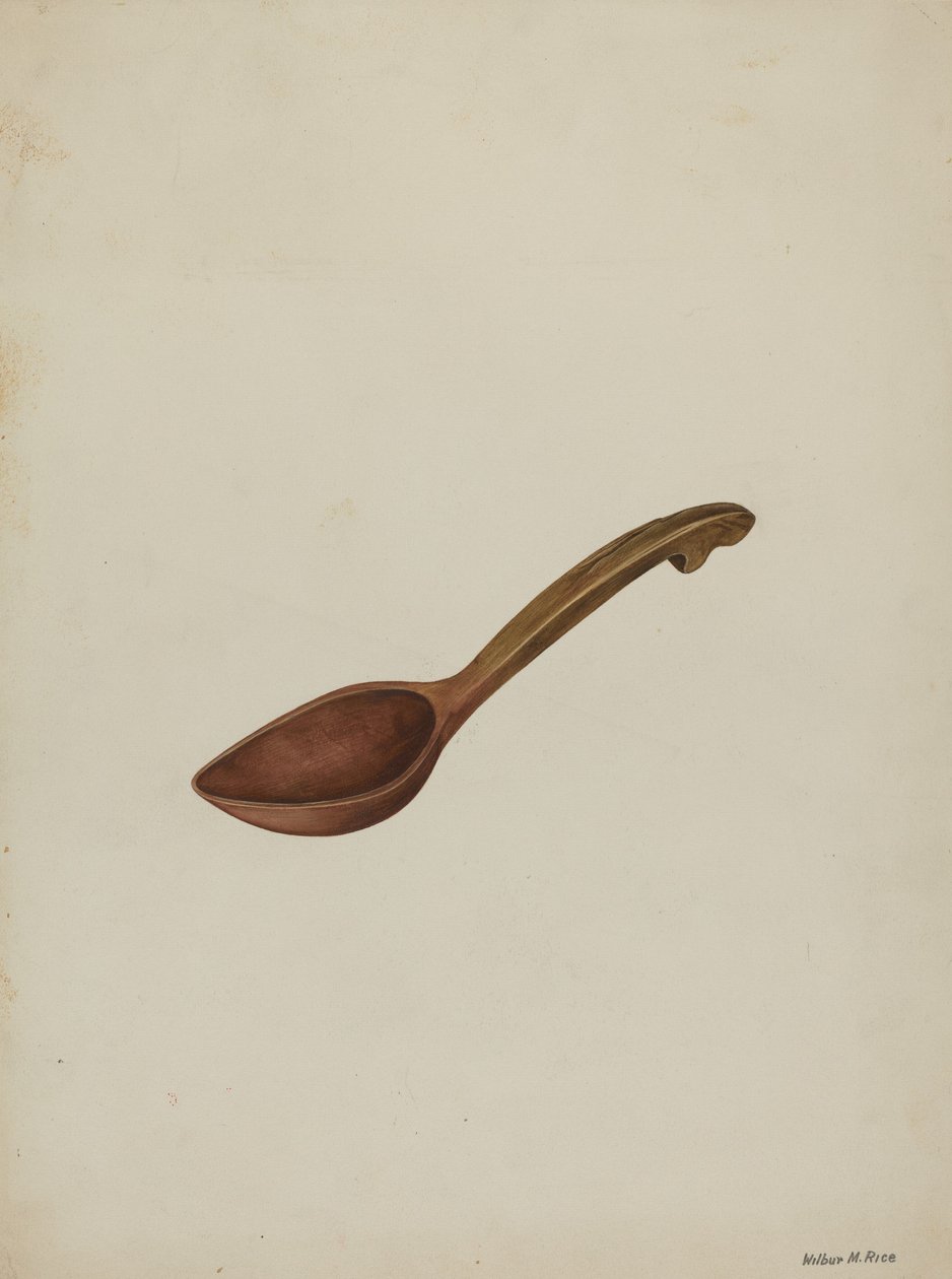 Oval treskje, ca. 1937. av Wilbur M Rice