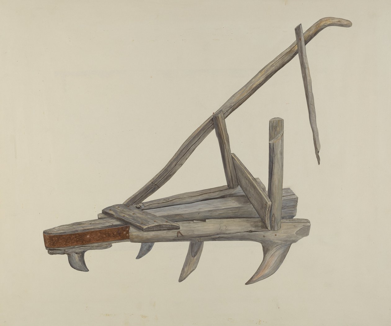 Treharv eller kultivator, ca. 1937. av Wilbur M Rice
