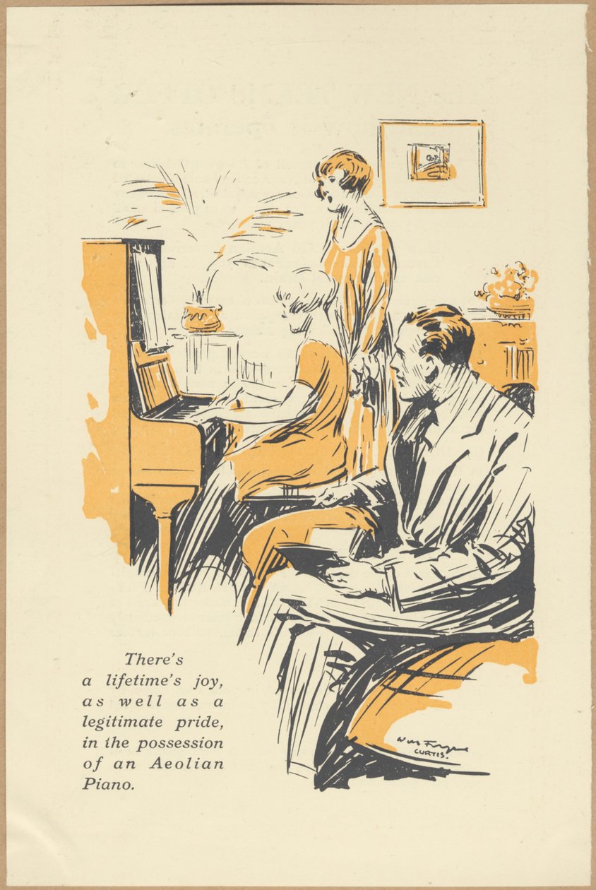 Aeolian Company Pianolas, 1920-tallet av Wilfred Fryer, Curtis Advertising Agency
