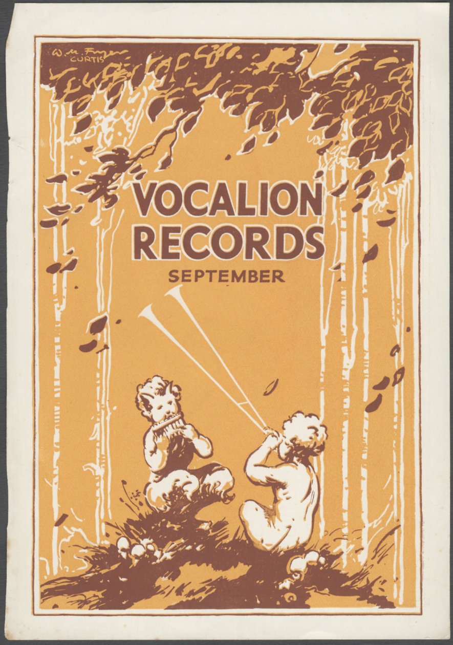 Vocalion Records Bulletin, 1920-tallet av Wilfred Fryer, Curtis Advertising Agency