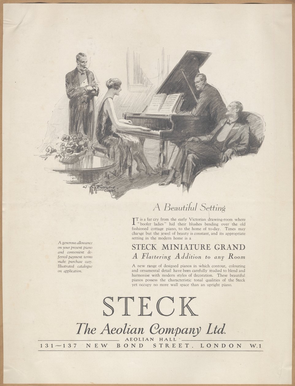 Aeolian Company Pianolas, 1920-tallet av Wilfred Fryer