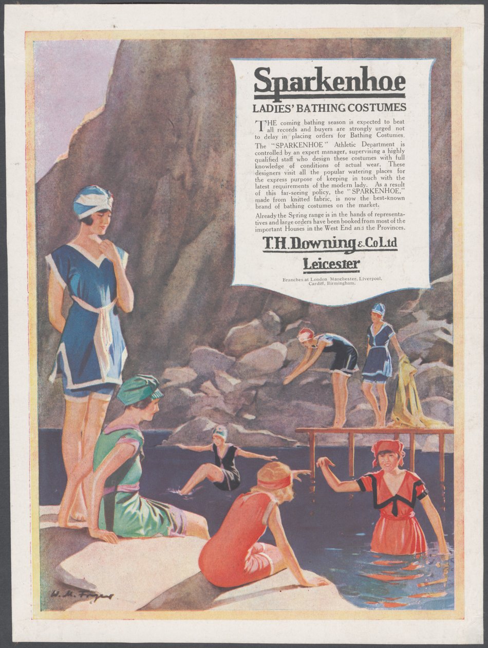 Sparkenhoe badedrakt, ca. 1920-tallet av Wilfred Fryer