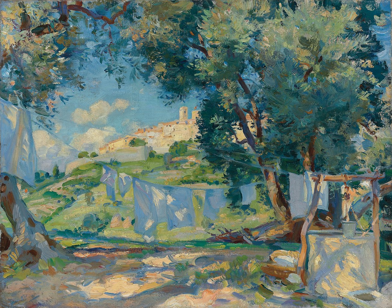 En lett bris, Biot, Provence av Wilfred Gabriel de Glehn