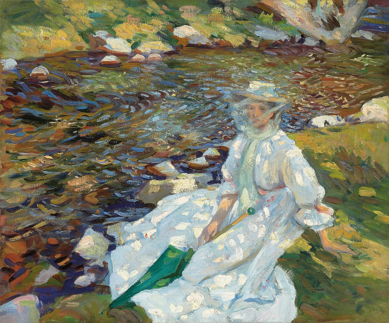 Jane Emmet de Glen ved en bekk, Val d