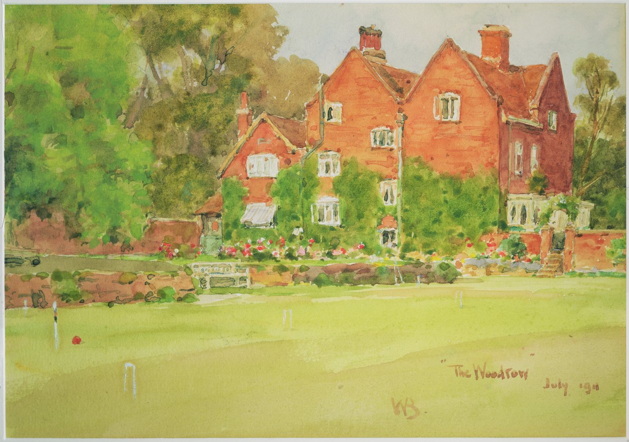 Croquet Lawn på The Woodrow, 1911 av Wilfrid Williams Ball