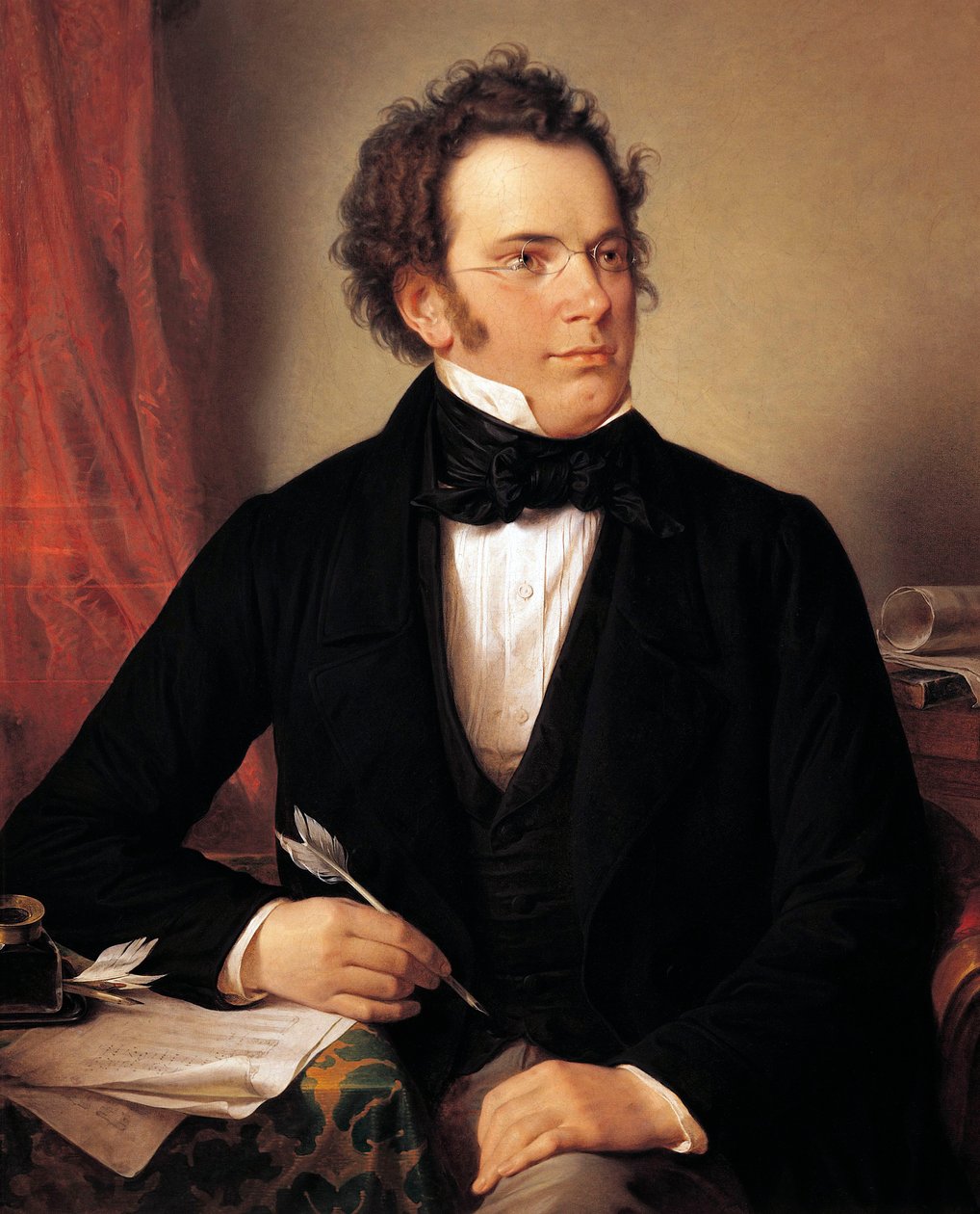 Franz Schubert olje på lerret av Wilhelm August Rieder