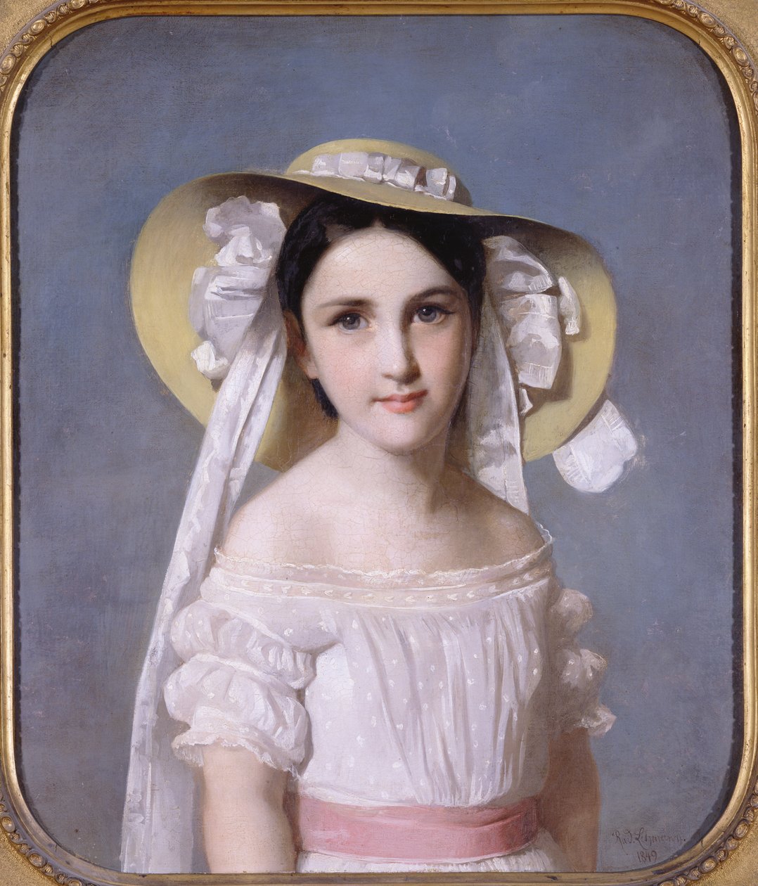 Portrett av frøken Emily Leo, 1849 av Wilhelm Auguste Rudolf Lehmann
