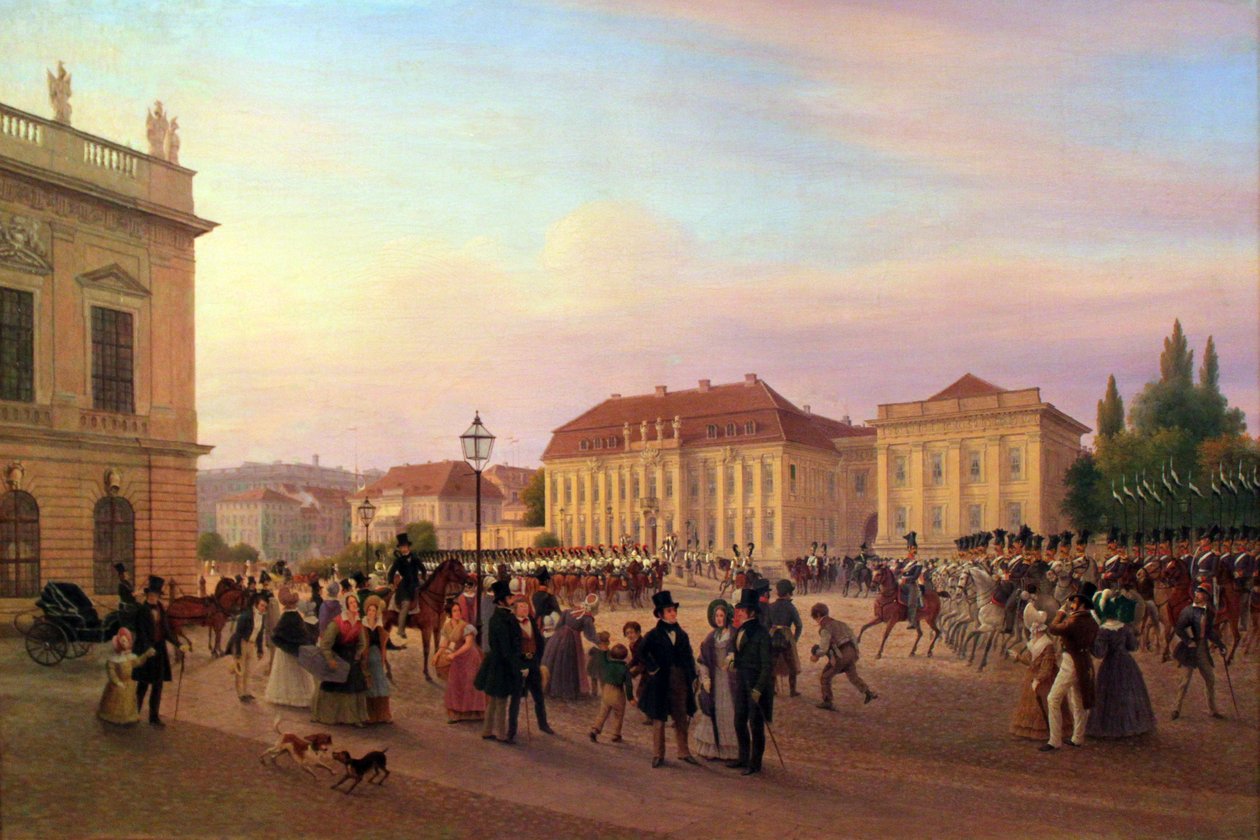 parade før kongeslottet av Wilhelm Brücke