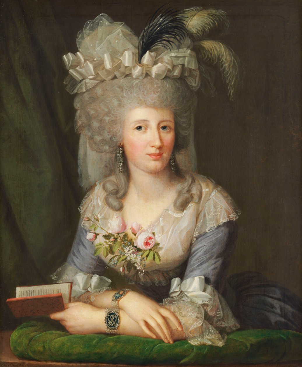 Portrett av Karoline von Schlotheim (1766-1847) av Wilhelm Böttner