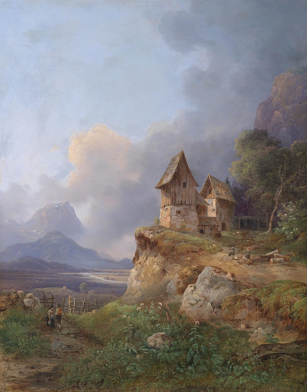 Bredt landskap i Salzkammergut av Wilhelm Steinfeld