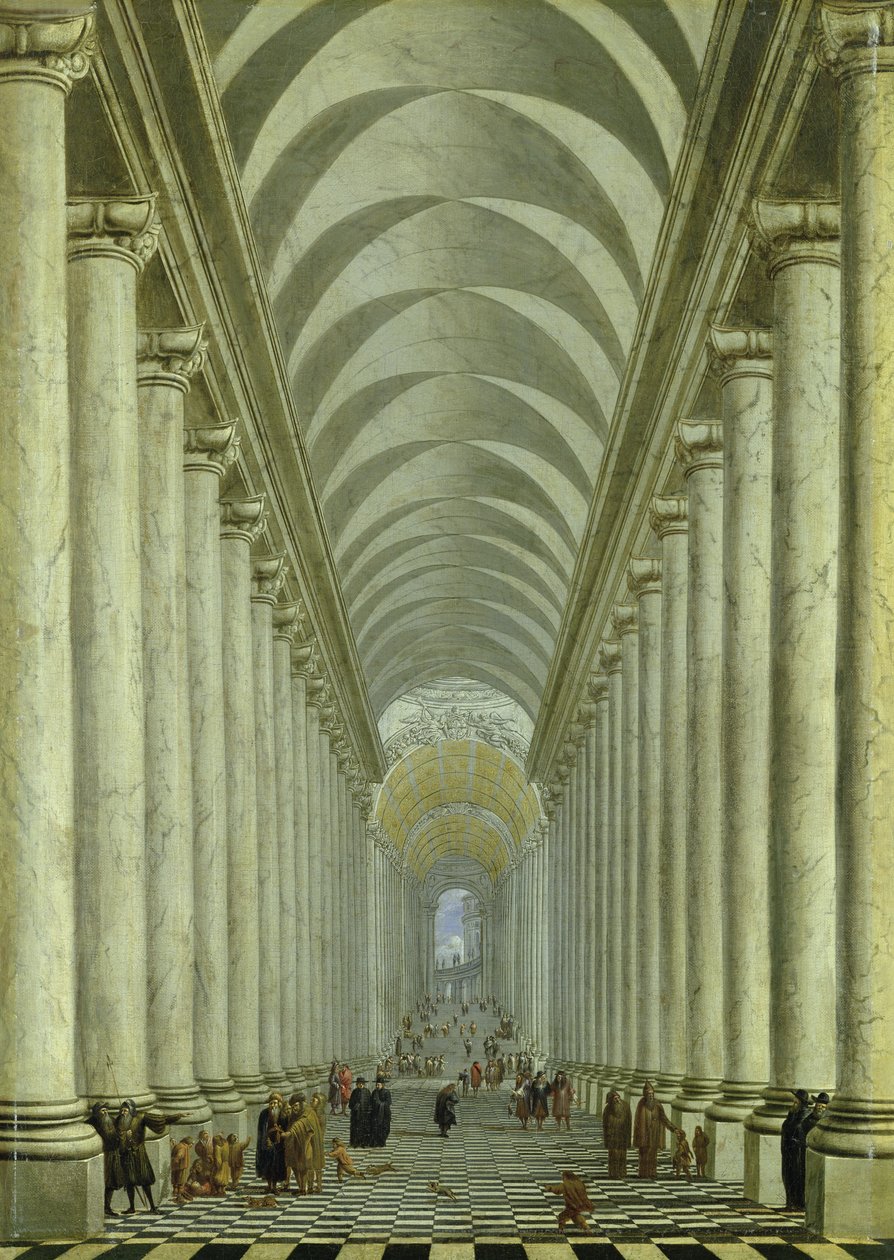Renessanse innendørs trapp, 1667 av Wilhelm van Ehrenberg