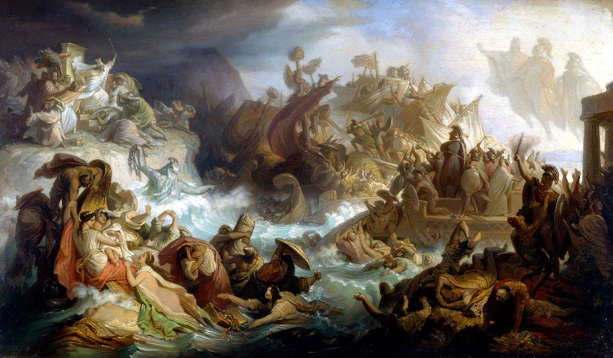 Allegori om slaget ved Salamis, 1858 av Wilhelm von Kaulbach