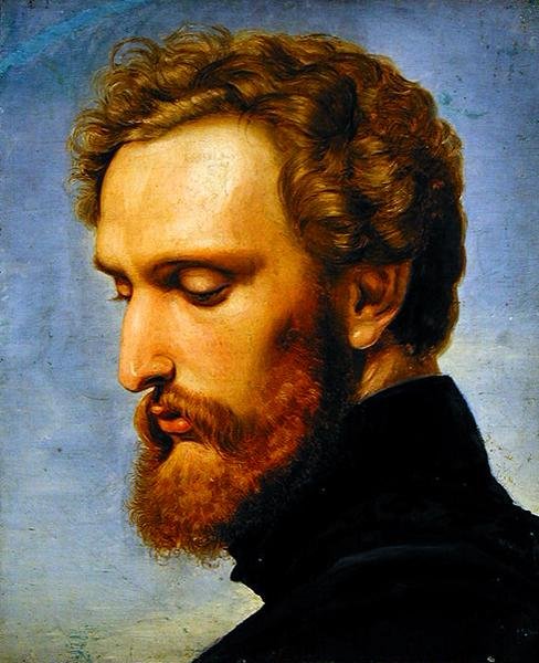 Portrett av Heinrich Heinlein (1803-85) av Wilhelm von Kaulbach