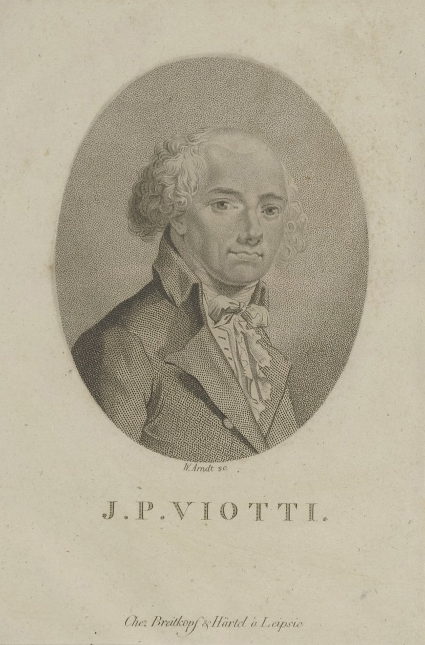 Portrett av komponisten Giovanni Battista Viotti 1755-1824, ca. 1800. av Wilhelm Arndt