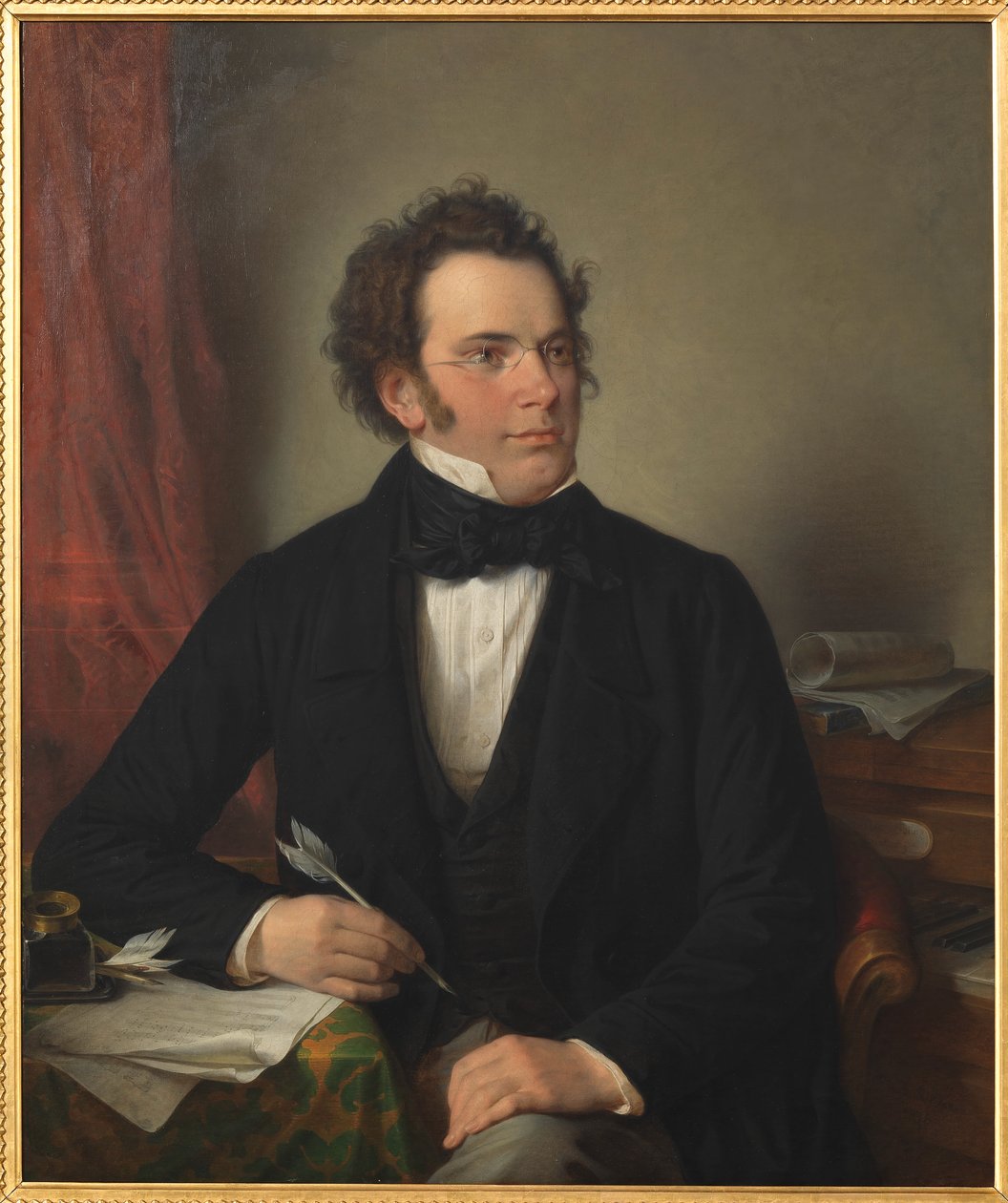 Portrett av Franz Schubert 1797-1828, 1875. av Wilhelm August Rieder