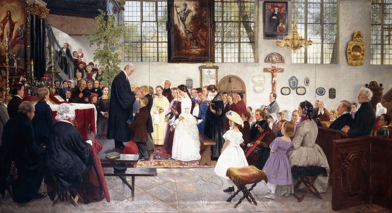 Konfirmasjonen, 1863 av Wilhelm August Stryowski