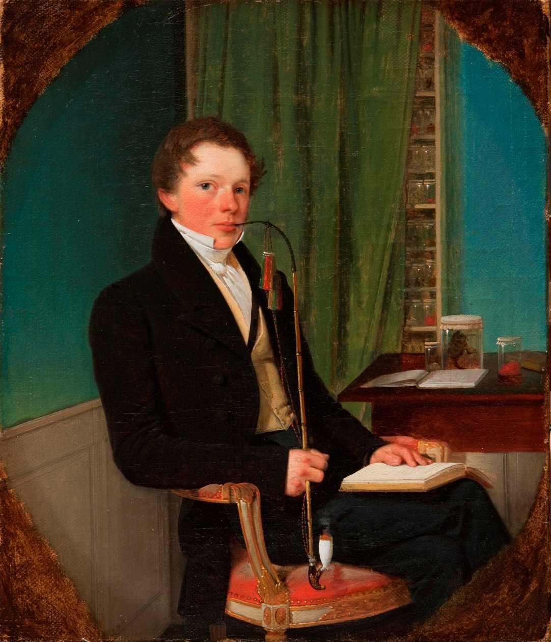 Portrett av anatomen Henrik Carl Bang Bendz. Kunstnerens bror. av Wilhelm Bendz