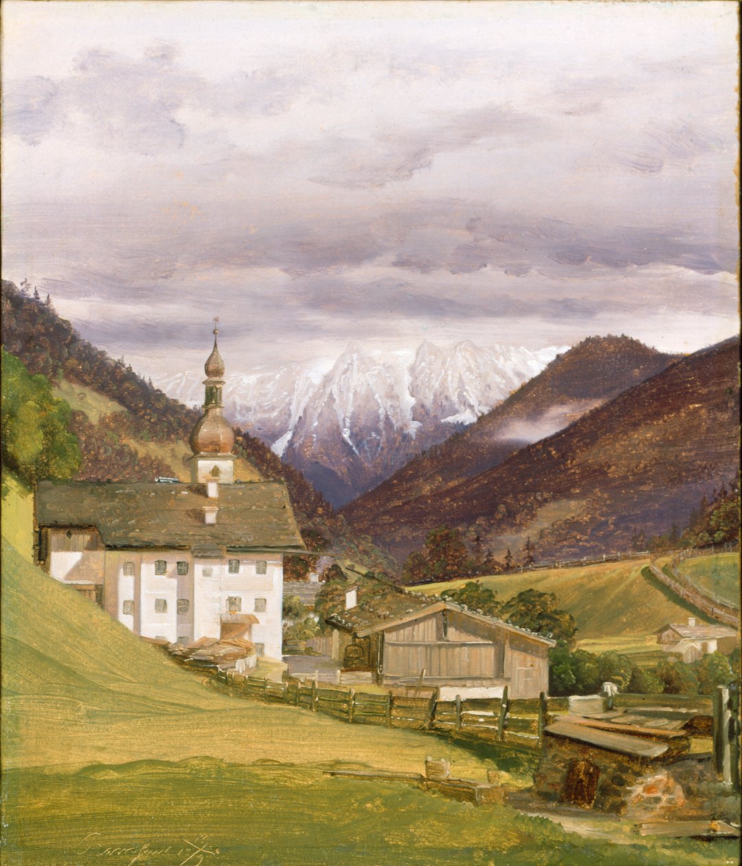 Kirken i Ramsau, 1832 av Wilhelm Bendz