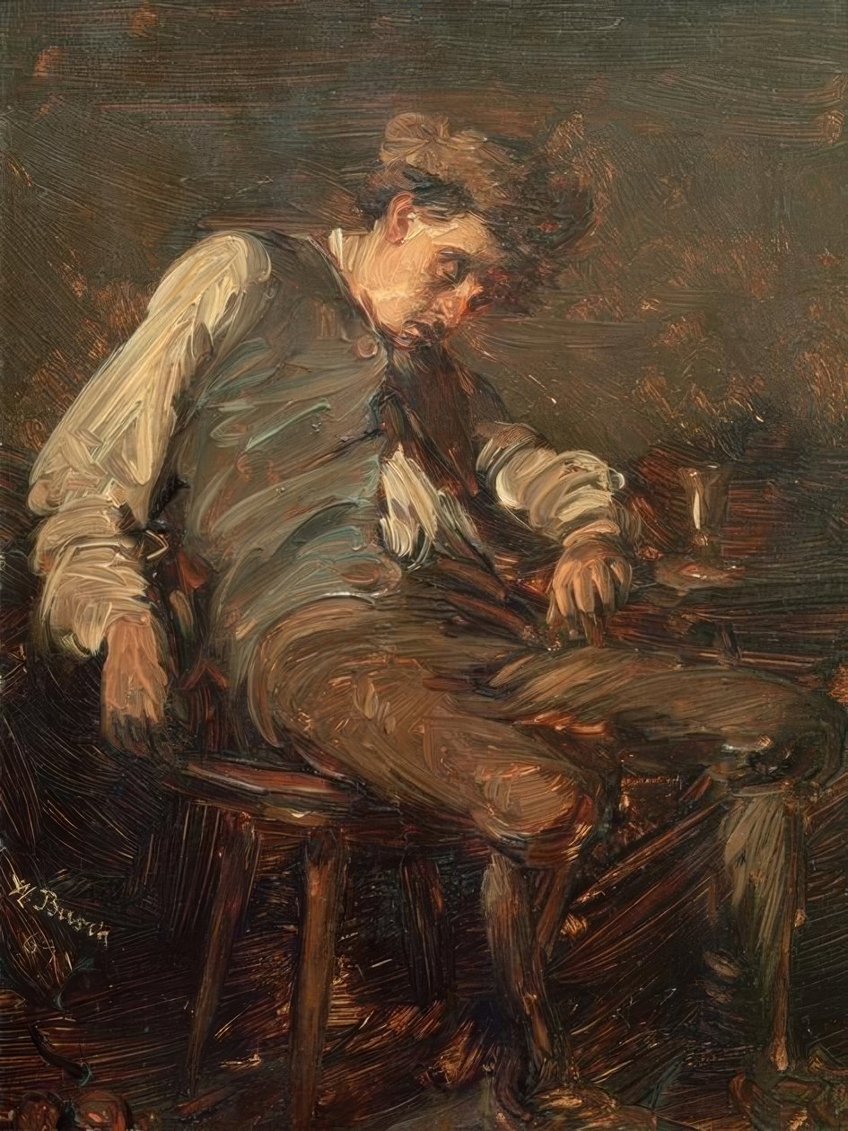 Søvnig drikker av Wilhelm Busch