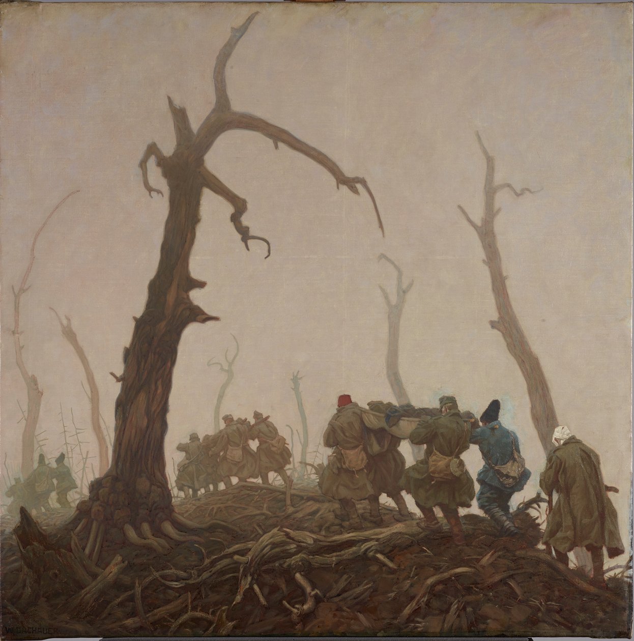 såret transport av Wilhelm Dachauer