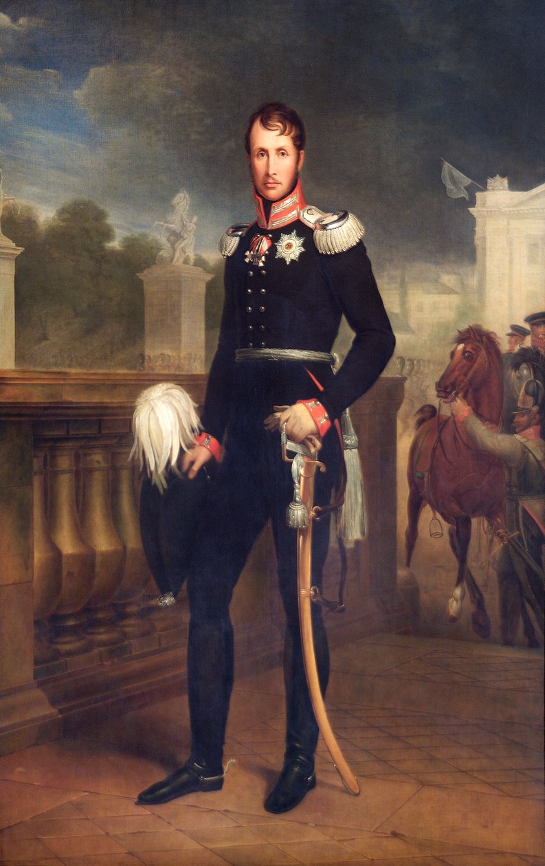 Portrett av kong Frederick William III av Preussen, 1818 av Wilhelm Friedrich Herbig