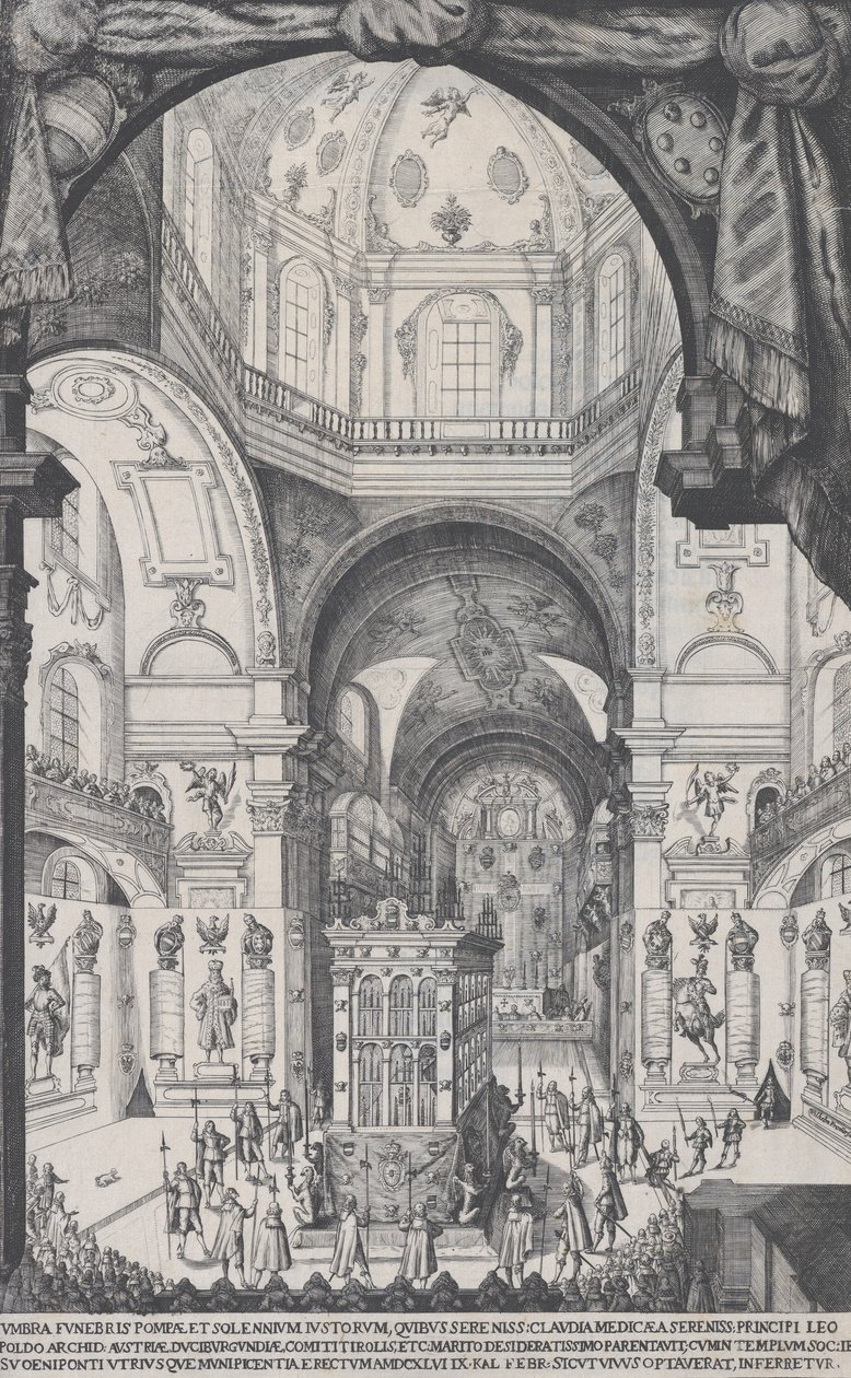Katafalken av Leopold, erkehertug av Østerrike, 1646. av Wilhelm Frommer