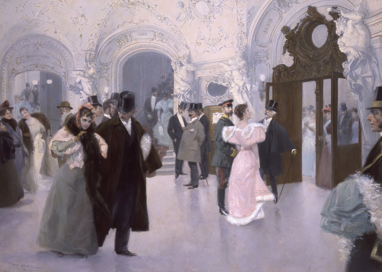 Theatre-Vestibül (Teatrets vestibyle) av Wilhelm Gause